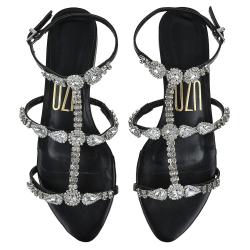 Black Jewel Sandals