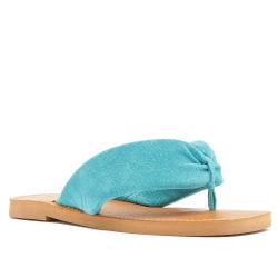 Flip Flop Ana Suede Blue Sandals