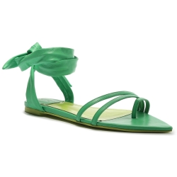 Aya Green Flat Sandals