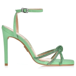 Cristal Green Knot Sandals