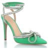 Green Glam Bow Pumps
