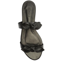 Black Bow Flat Sandals